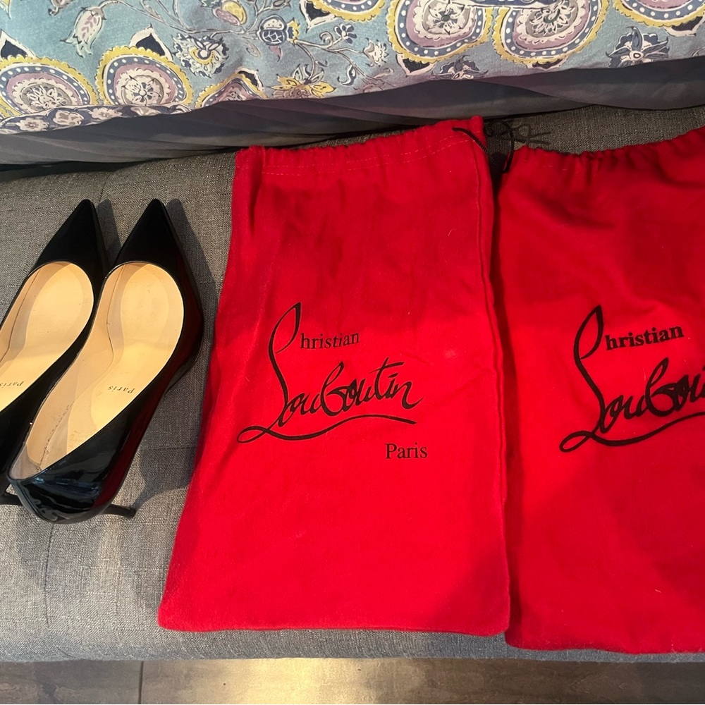 Christian Louboutin Black Patent Leather Heels